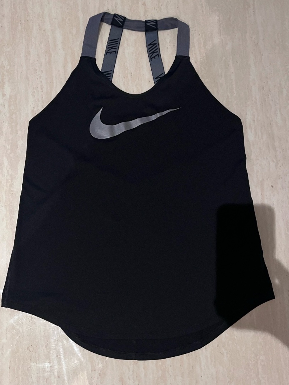 NWOT Nike Black and Grey/Silver Graphic Dri-Fit Work out Tank SIZE MEDIUM